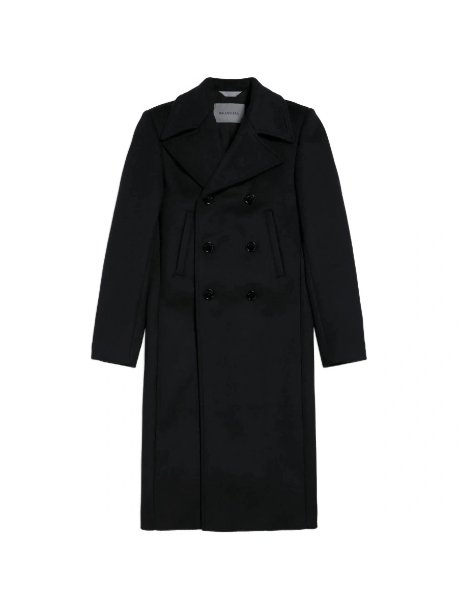 Palton Balenciaga negru din bumbac - Img 5