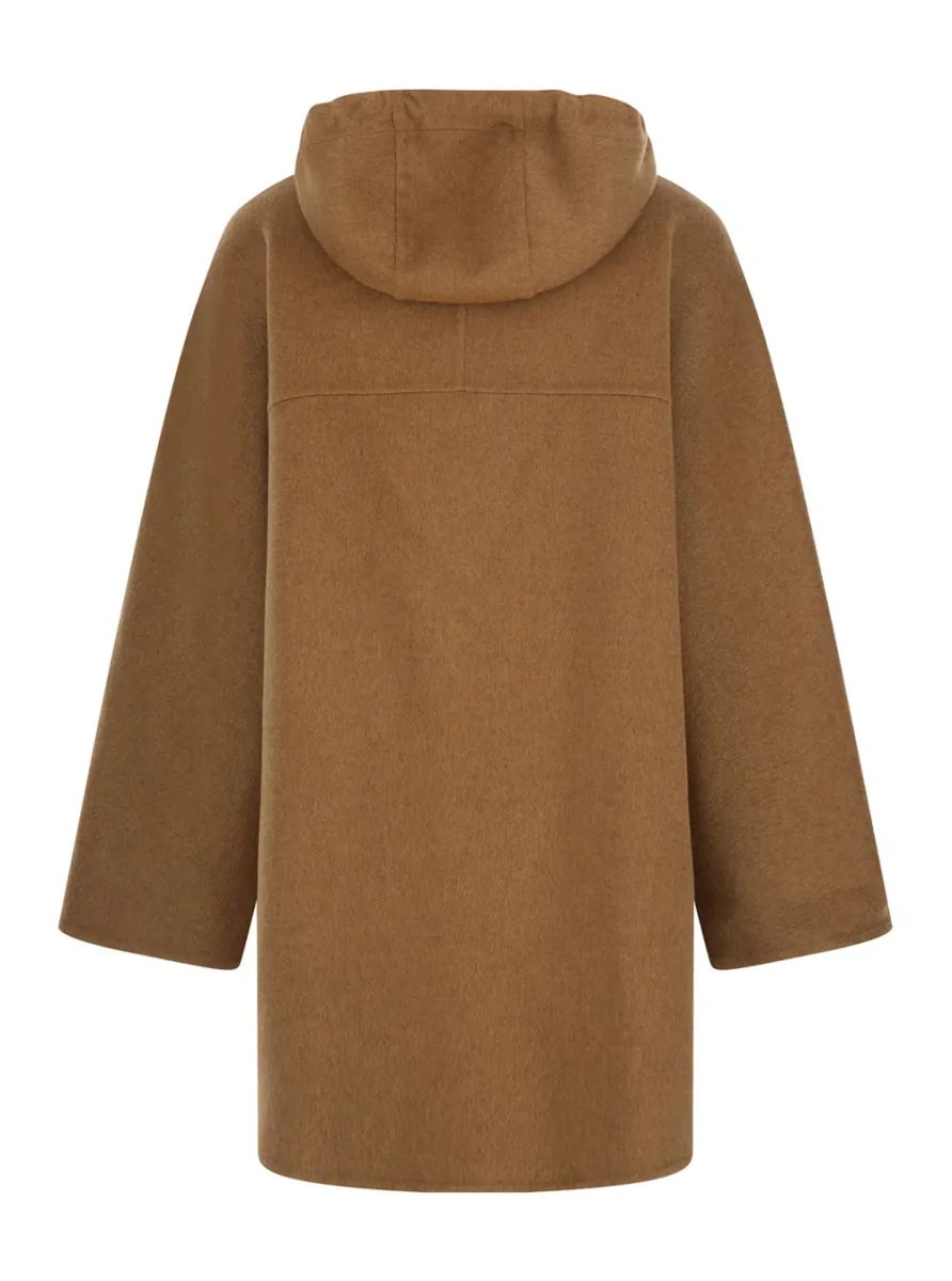 Palton Coat characterized by an elegant and refined design in Brown for women - Img 2