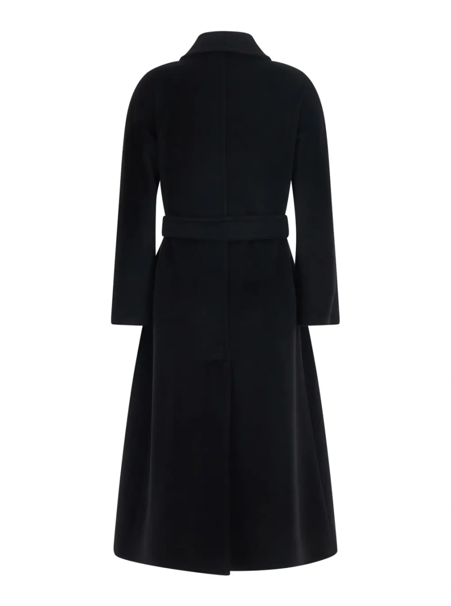 Palton Coat with elegant detail and high-quality fabric, black, woman - Img 2