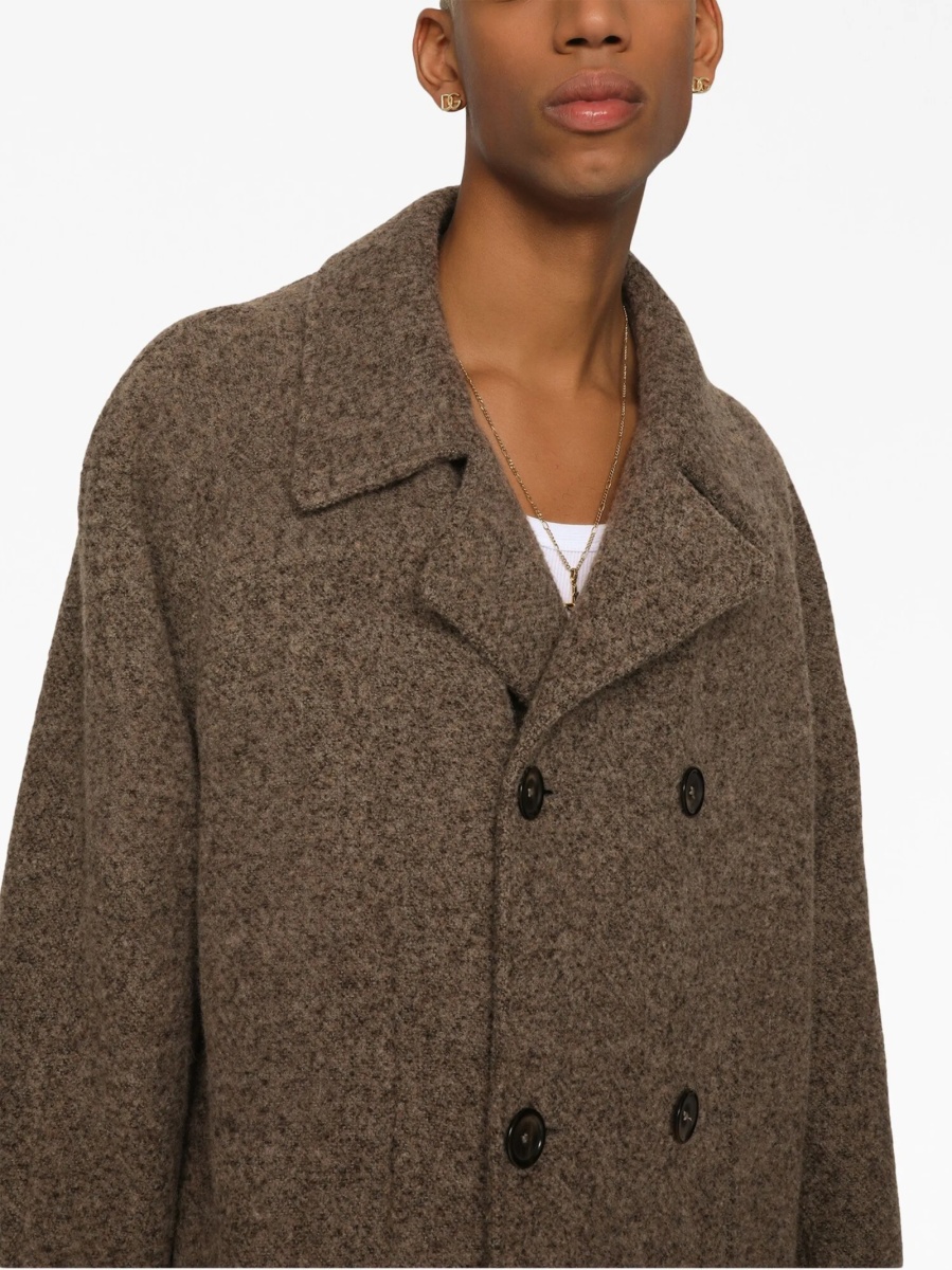 Palton Dolce &amp; Gabbana neutru din alpaca si nylon - Img 5