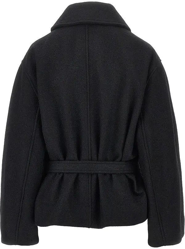 Palton Felt short wrap coat - Img 3