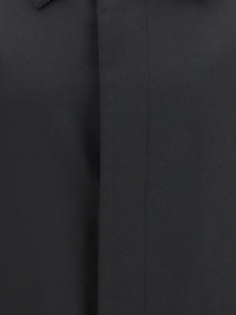 Palton GR10K negru din polyester si lana - Img 5