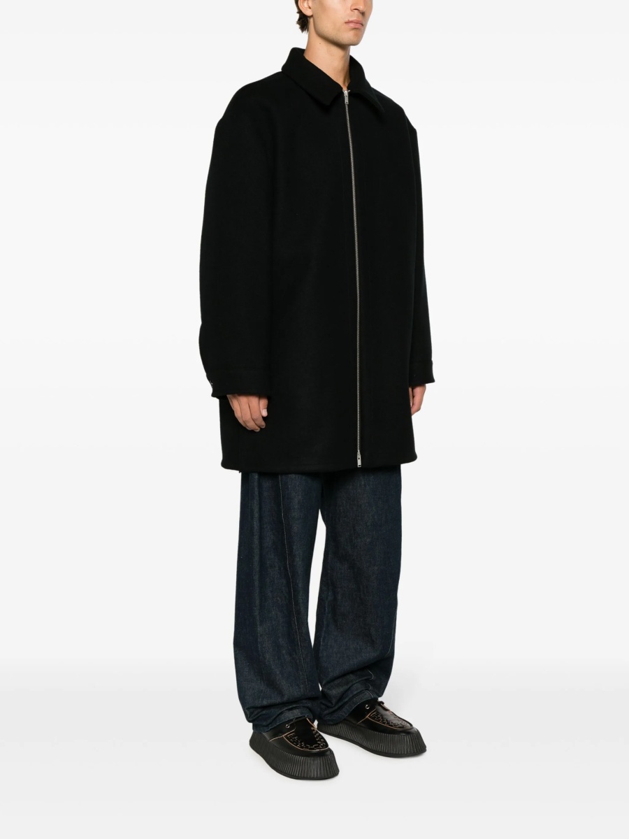 Palton Jil Sander albastru din lana - Img 3