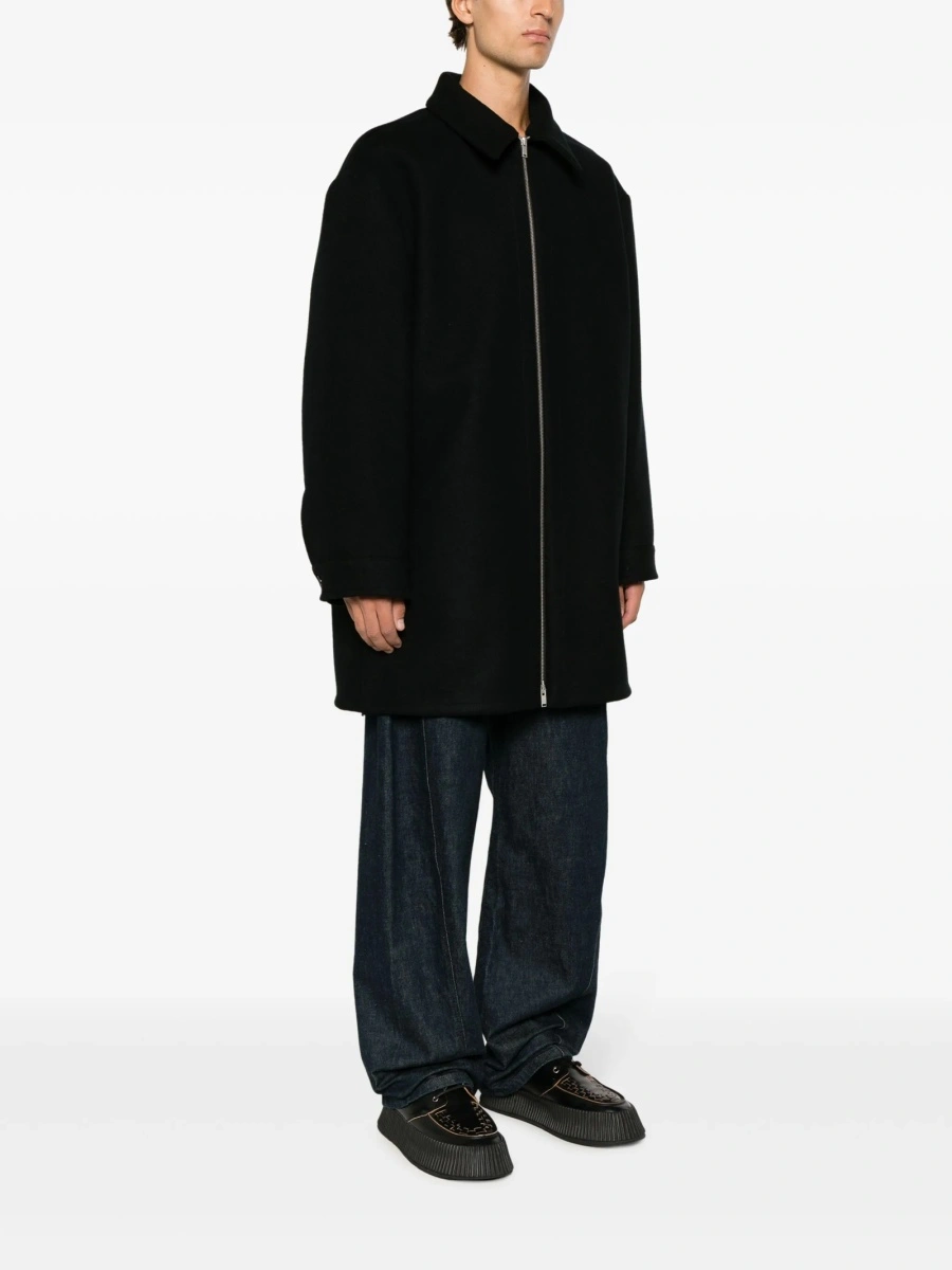 Palton Jil Sander albastru din lana - Img 3