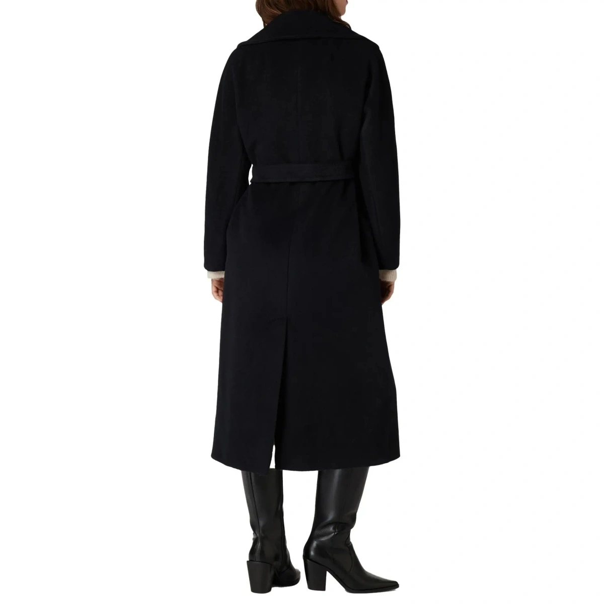Palton Max Mara negru din lana - Img 3