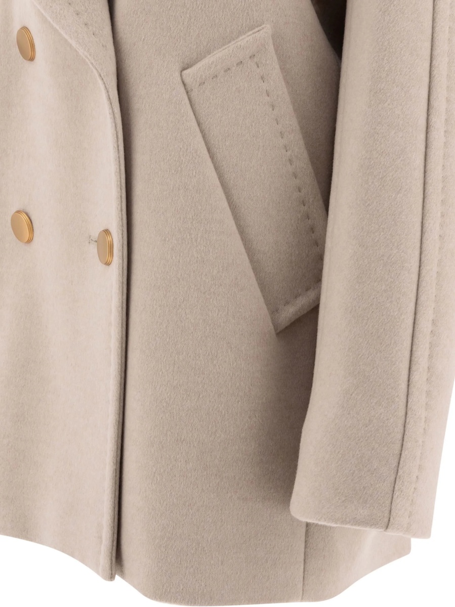 Palton Max Mara neutru din casmir - Img 4