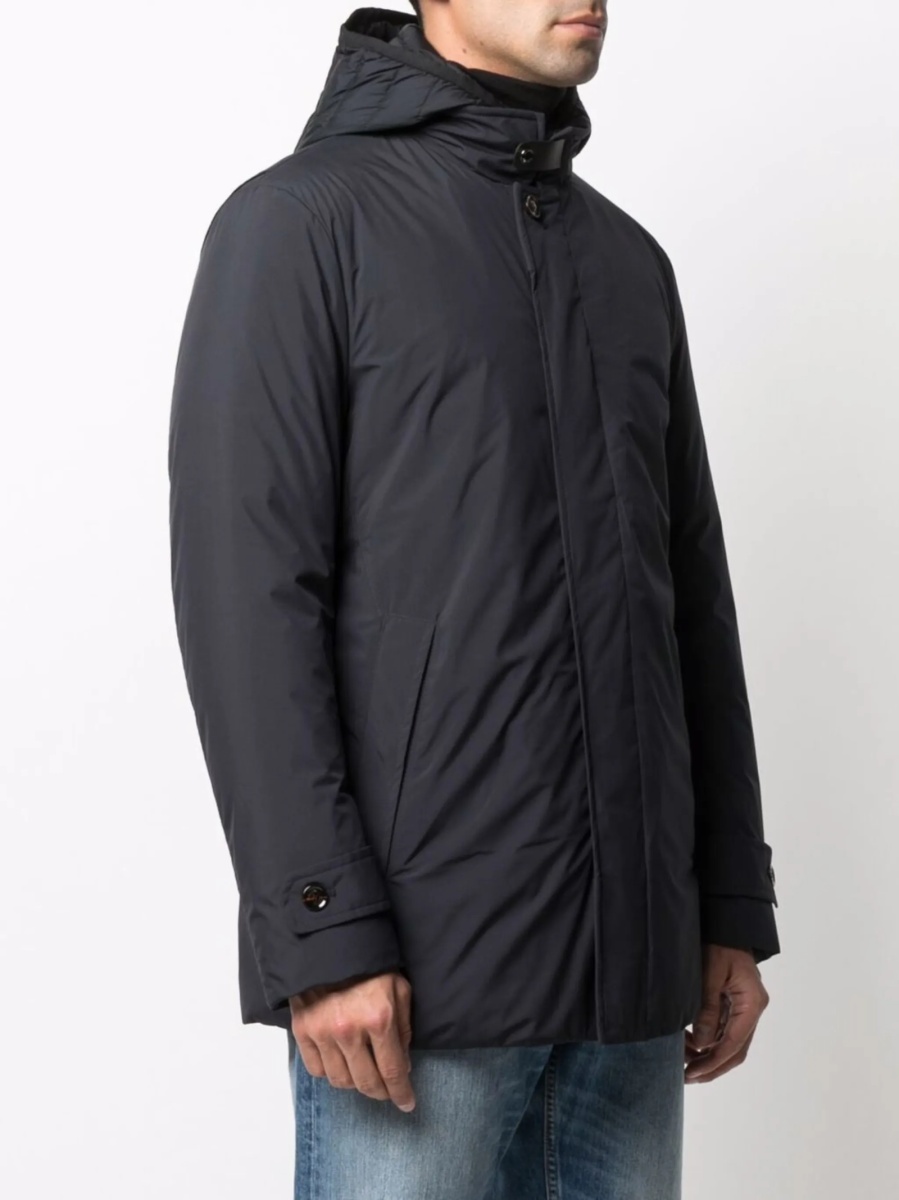 Palton Moorer albastru din polyester - Img 3