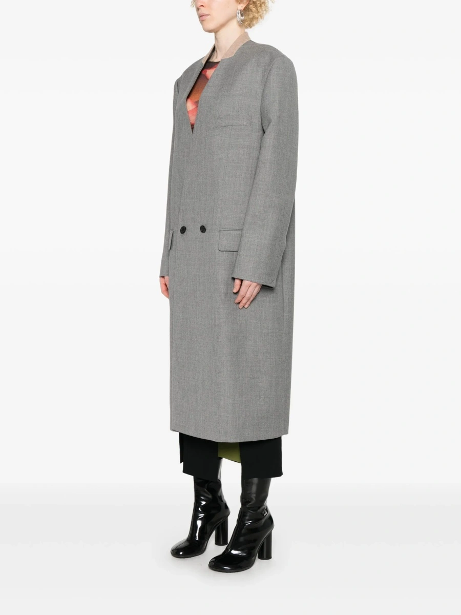 Palton Moschino gri din lana - Img 3