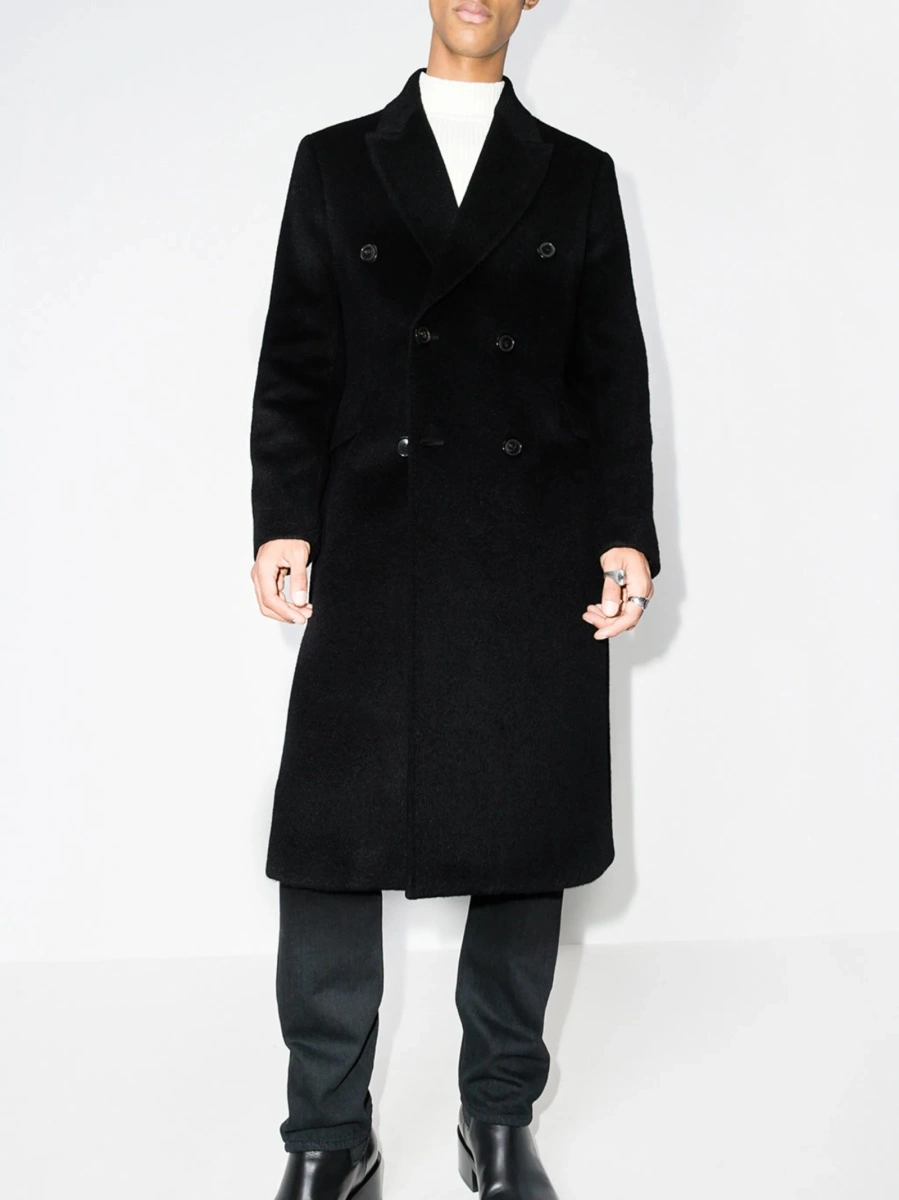 Palton OUR LEGACY negru din poliamida si mohair - Img 2