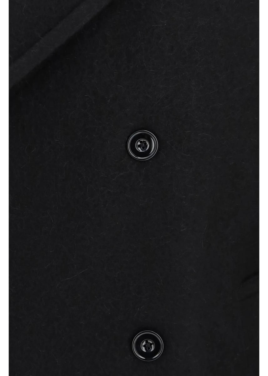 Palton Short double-breasted wool and alpaca Coat - Img 3