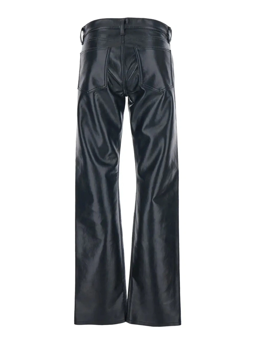 Pantaloni AGOLDE negri din piele - Img 2