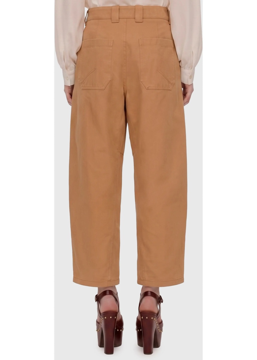 Pantaloni Barrel-Leg Pants In Cotton Canvas - Img 2