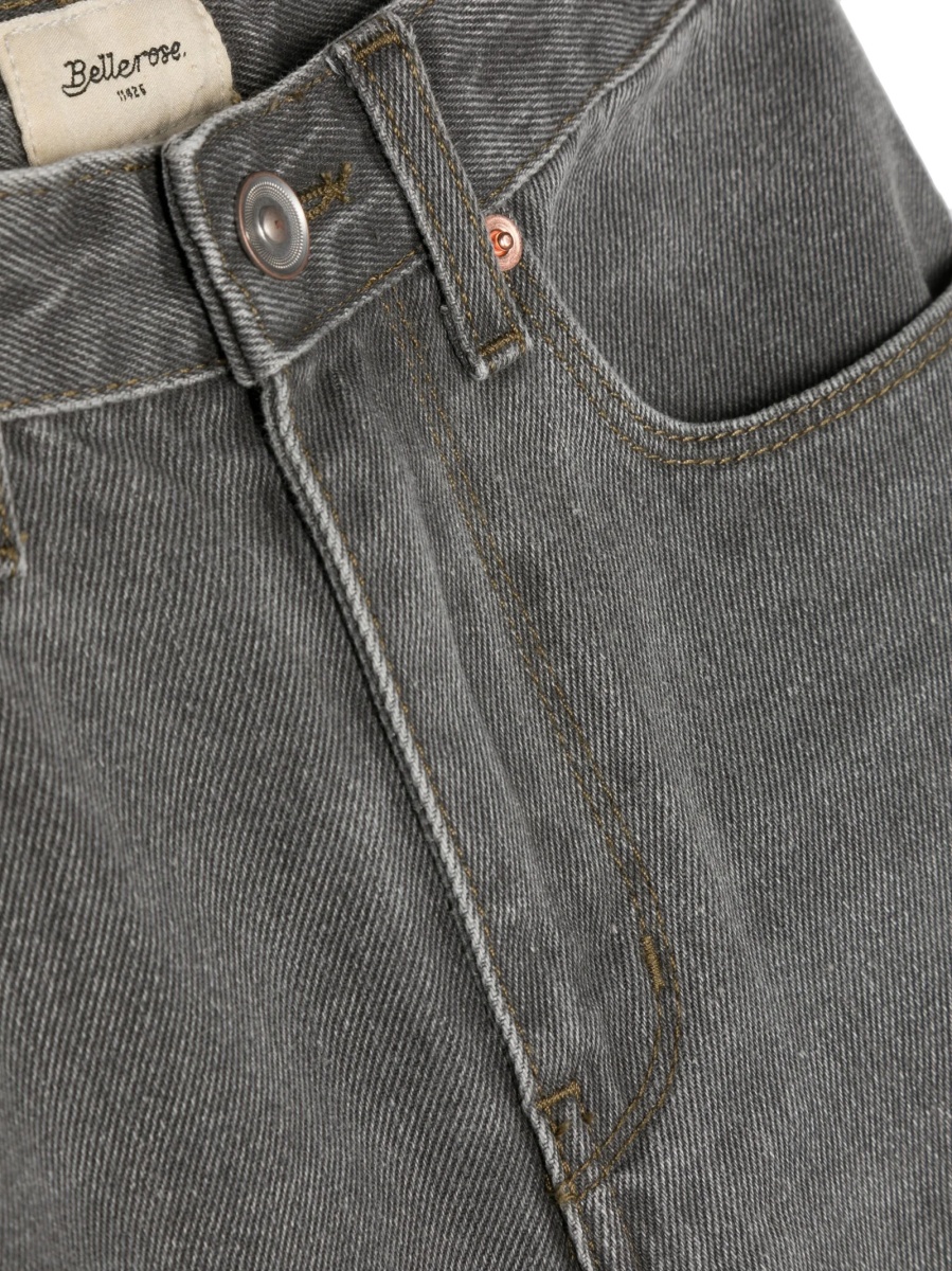 Pantaloni BELLEROSE gri din bumbac organic si polyester - Img 3