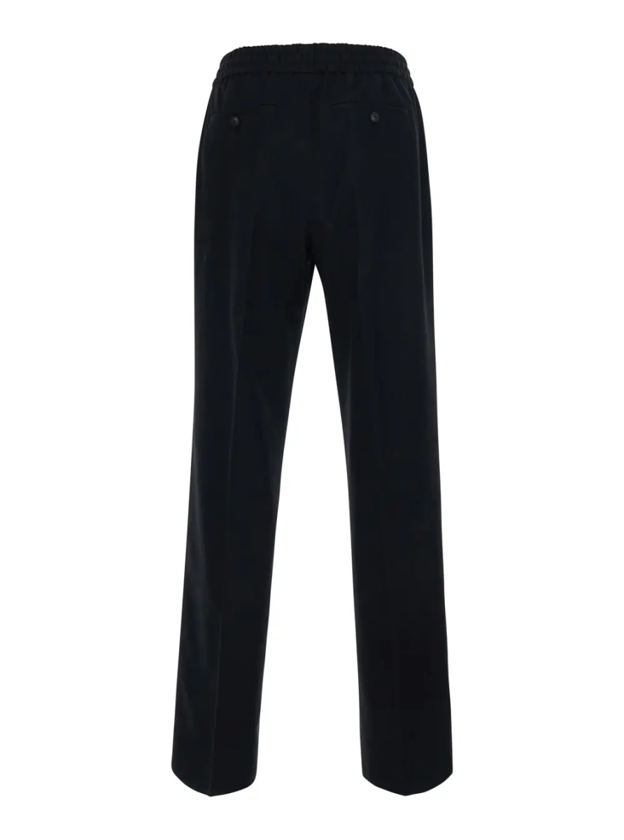 Pantaloni Black Pants with elasticated drawstring waist in Blend wool for men - Img 2