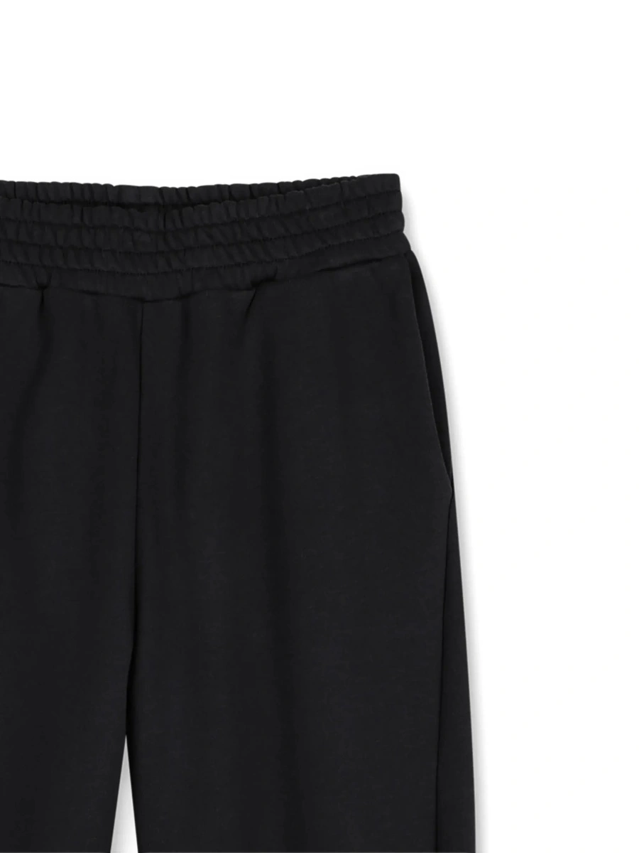 Pantaloni Black Pants with elasticated waist and logo lettering on the back in cotton Boy - Img 5