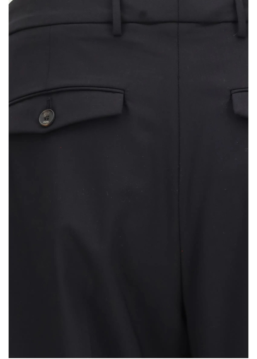 Pantaloni Carrot fit single pleat Pants in virgin wool - Img 3