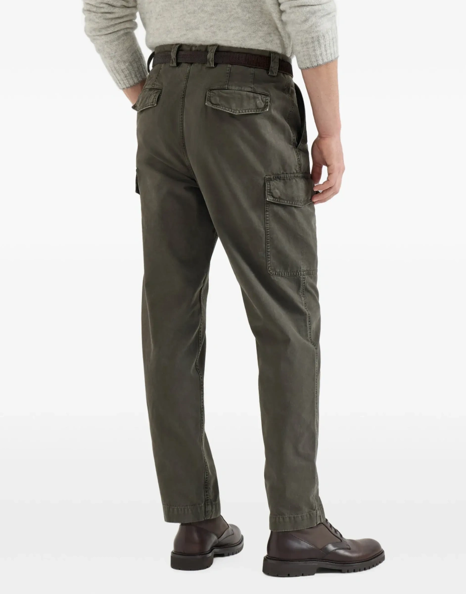 Pantaloni casual Brunello Cucinelli multicolor din bumbac - Img 7