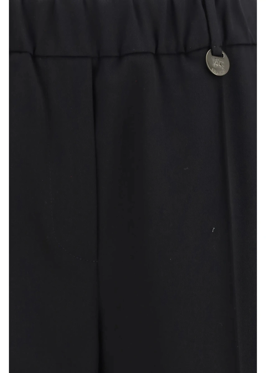 Pantaloni casual Burberry negri din lana - Img 3