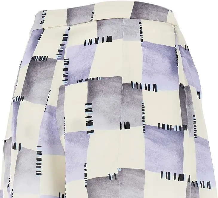 Pantaloni Check print satin skorts - Img 4