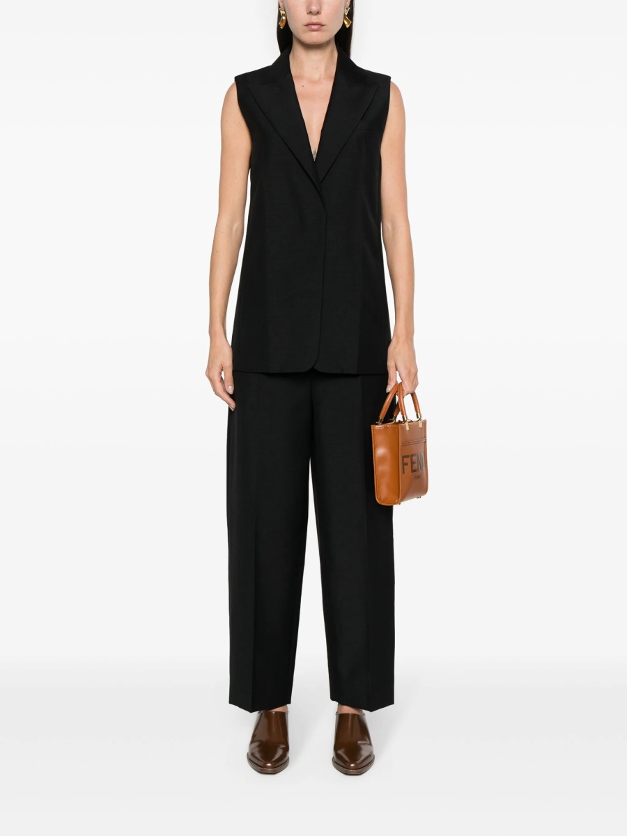 Pantaloni conici Fendi negri - Img 2