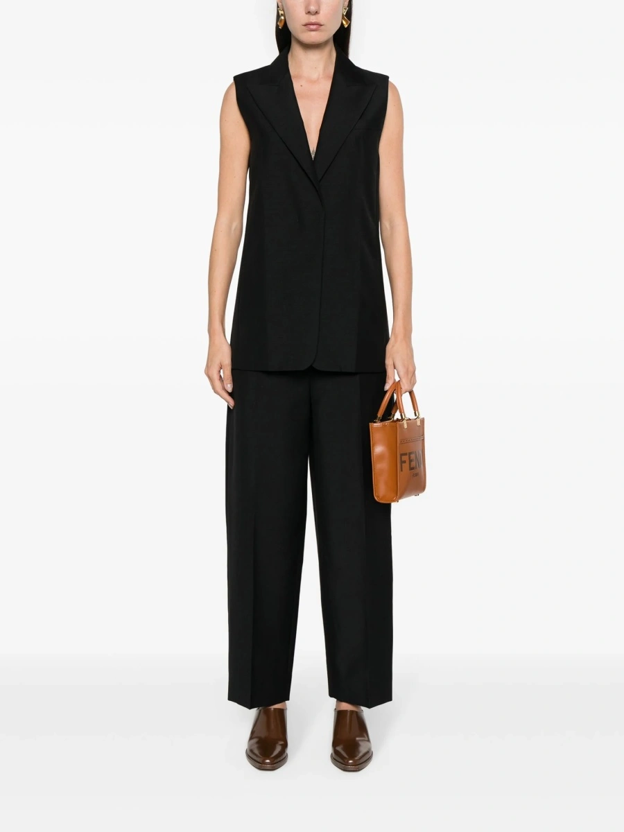 Pantaloni conici Fendi negri - Img 2