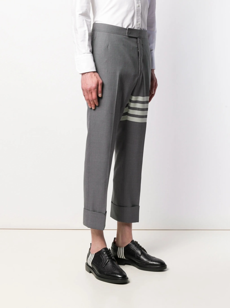 Pantaloni conici Thom Browne gri - Img 3