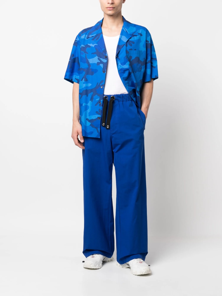 Pantaloni de trening Versace albastri din vascoza si bumbac - Img 2