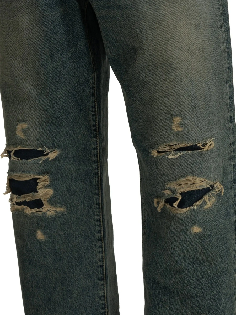 Pantaloni "Distressed" Straight-Leg Jeans - Img 4
