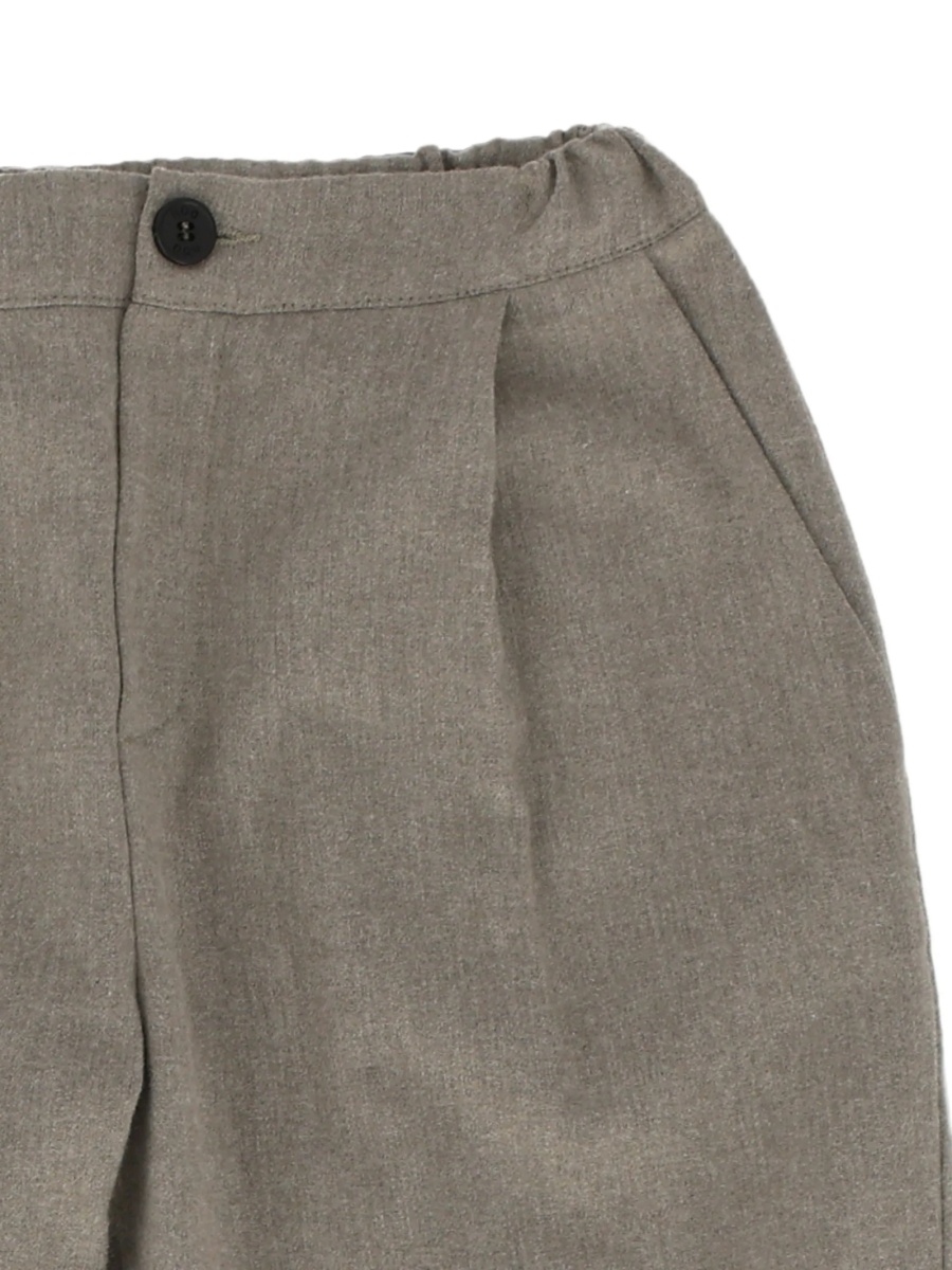 Pantaloni Dou-Uod gri din bumbac - Img 3
