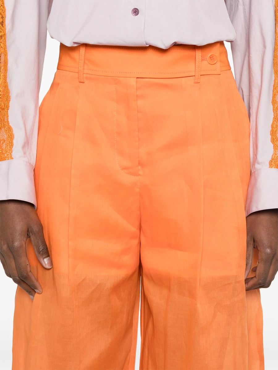 Pantaloni drepti Alberta Ferretti portocalii - Img 5
