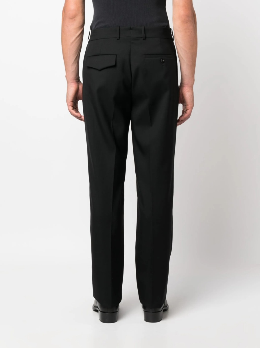 Pantaloni drepti Alexander McQueen negri din lana - Img 4