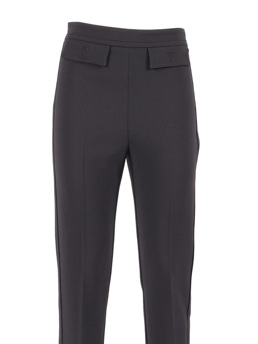 Pantaloni drepti Elisabetta Franchi negri - Img 3