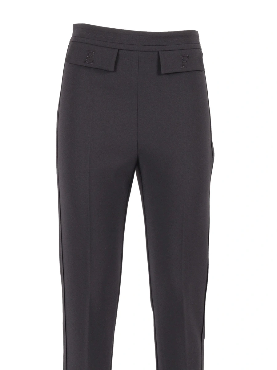 Pantaloni drepti Elisabetta Franchi negri - Img 3
