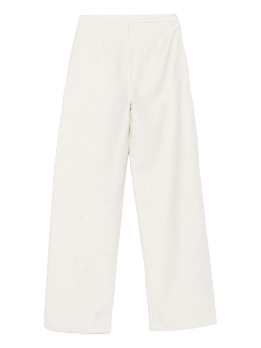 Pantaloni drepti Emporio Armani neutri din spandex/elastan si bumbac - Img 2