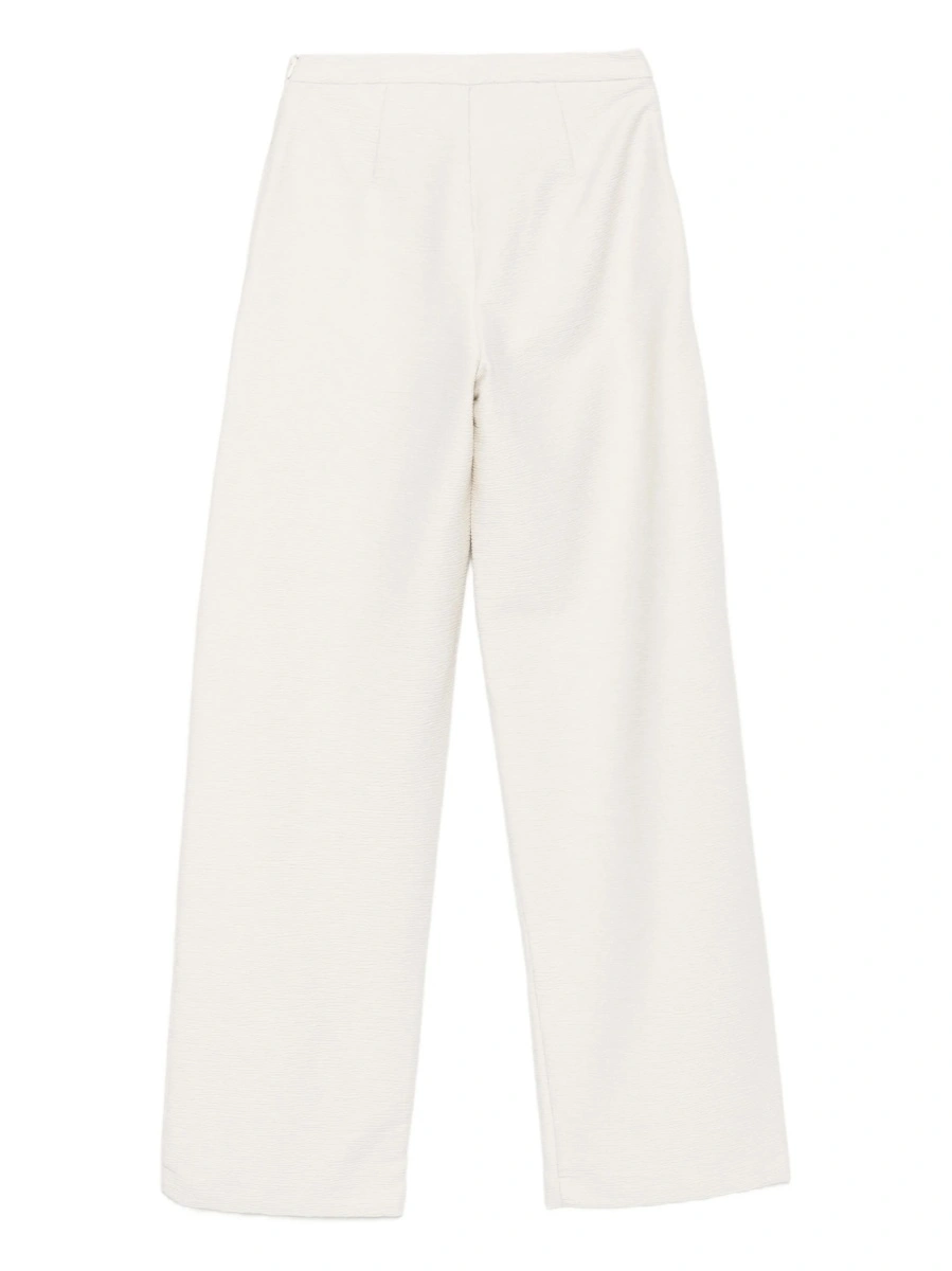 Pantaloni drepti Emporio Armani neutri din spandex/elastan si bumbac - Img 2