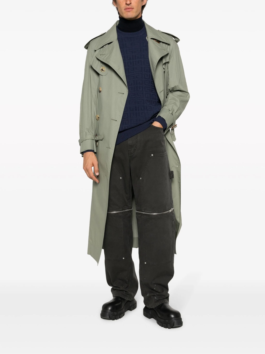 Pantaloni drepti Givenchy negri din bumbac - Img 2