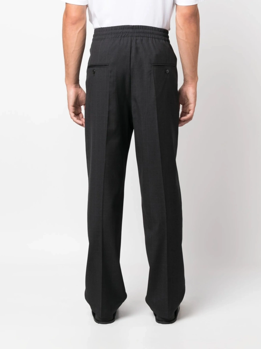 Pantaloni drepti Isabel Marant gri din lana - Img 4