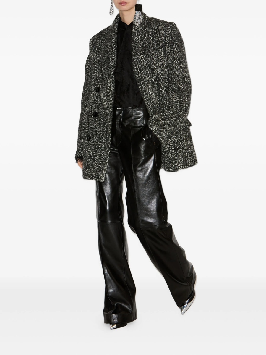 Pantaloni drepti Isabel Marant negri - Img 2