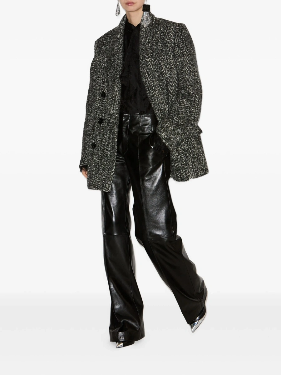 Pantaloni drepti Isabel Marant negri - Img 2