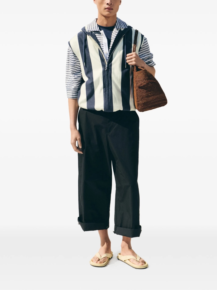 Pantaloni drepti JACQUEMUS negri din bumbac - Img 2