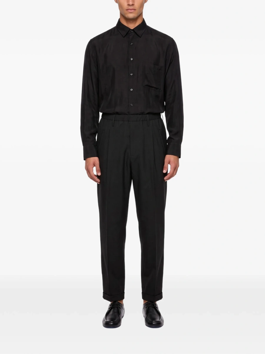 Pantaloni drepti MAGLIANO negri din bumbac - Img 2