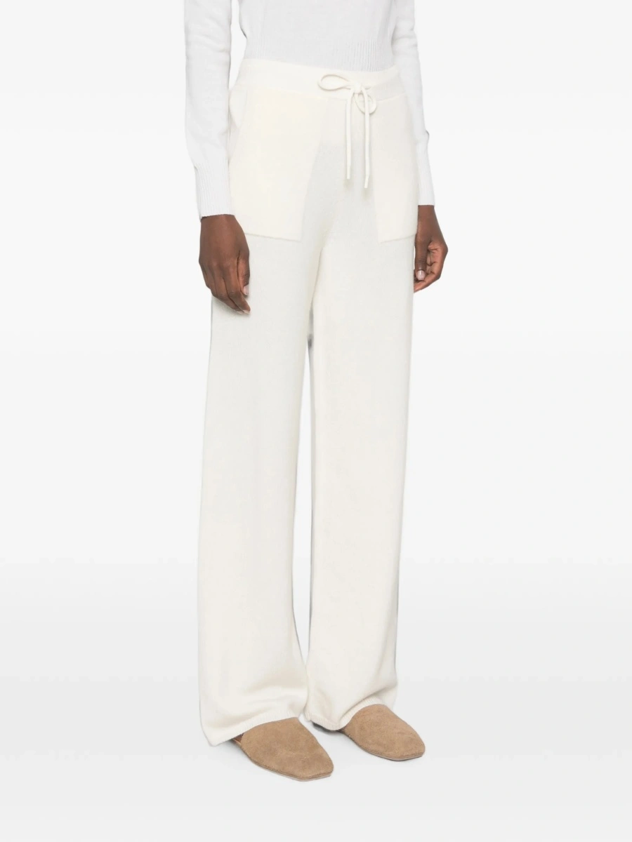 Pantaloni drepti Max Mara albi - Img 3
