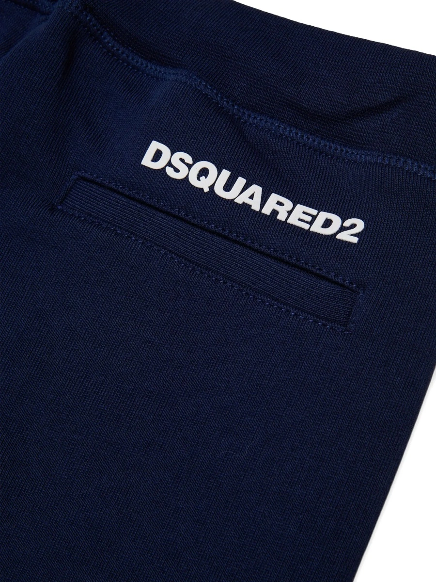 Pantaloni DSQUARED2 albastri din bumbac - Img 6