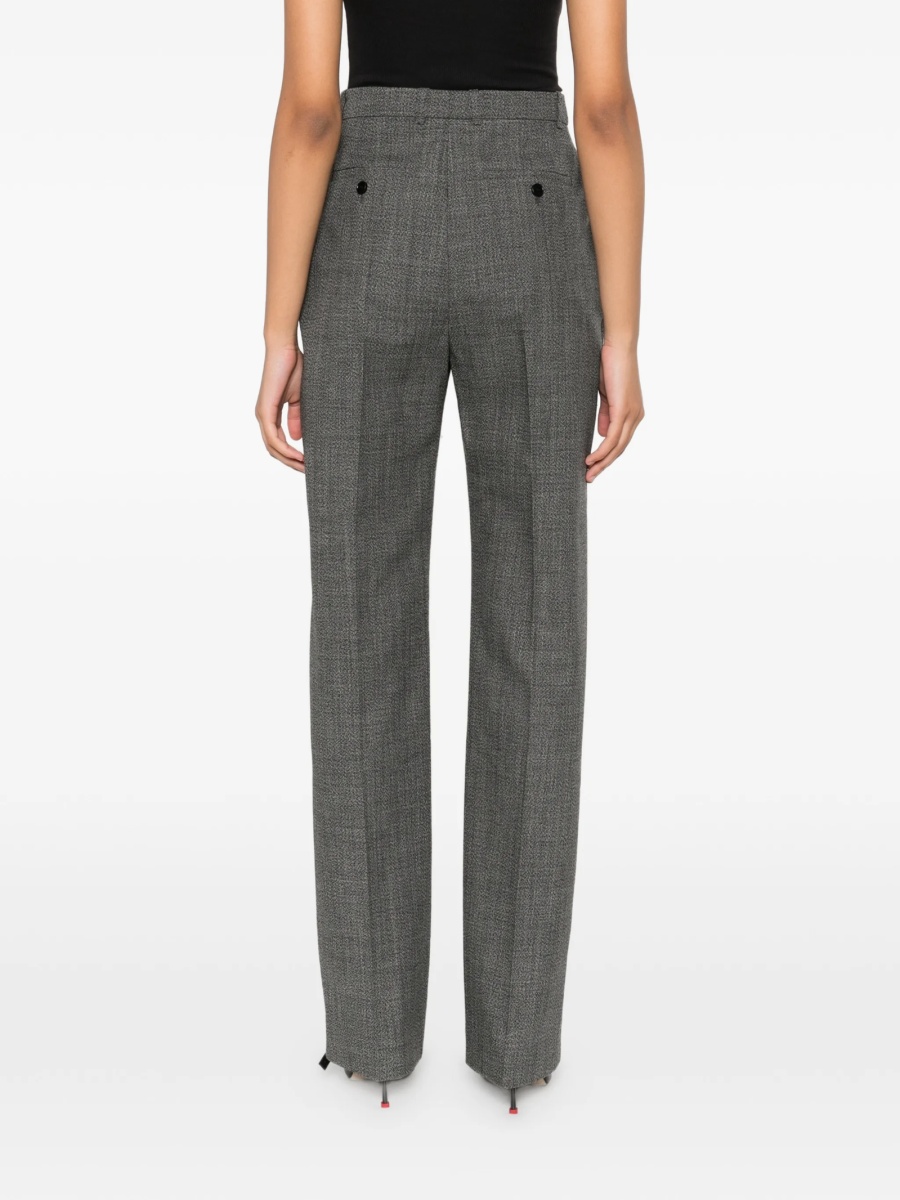Pantaloni eleganti Alexander McQueen gri din lana - Img 4