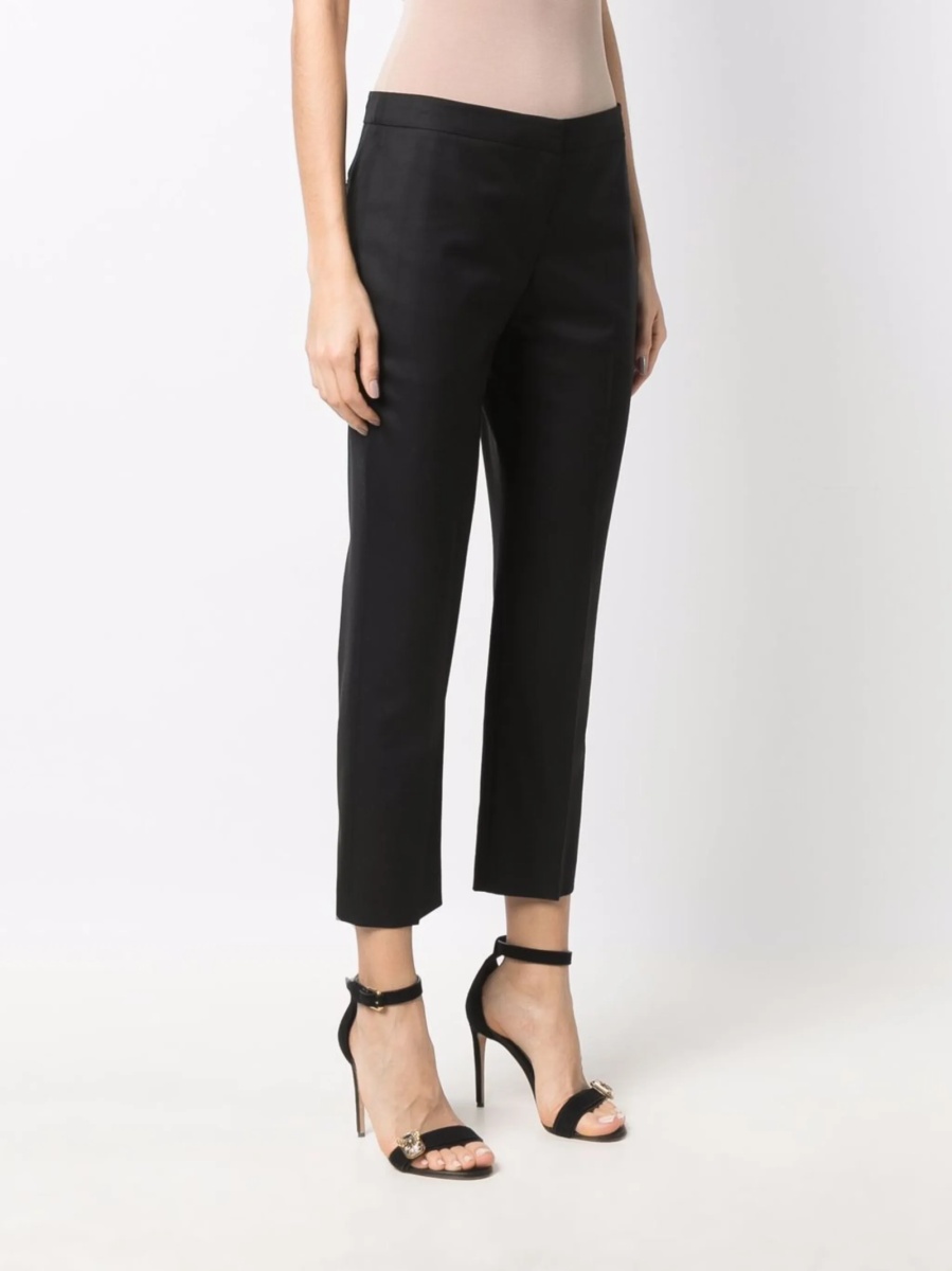 Pantaloni eleganti Alexander McQueen negri din lana - Img 3