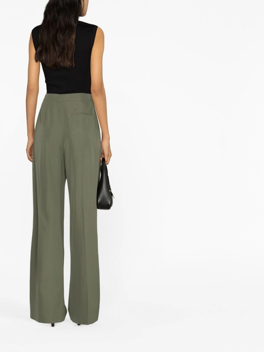 Pantaloni eleganti Alexander McQueen verzi din lana - Img 3
