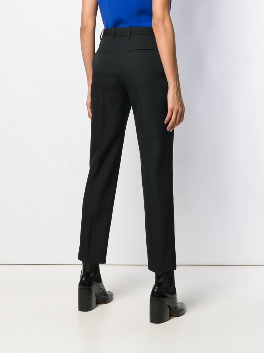 Pantaloni eleganti Givenchy negri din matase si vascoza - Img 4