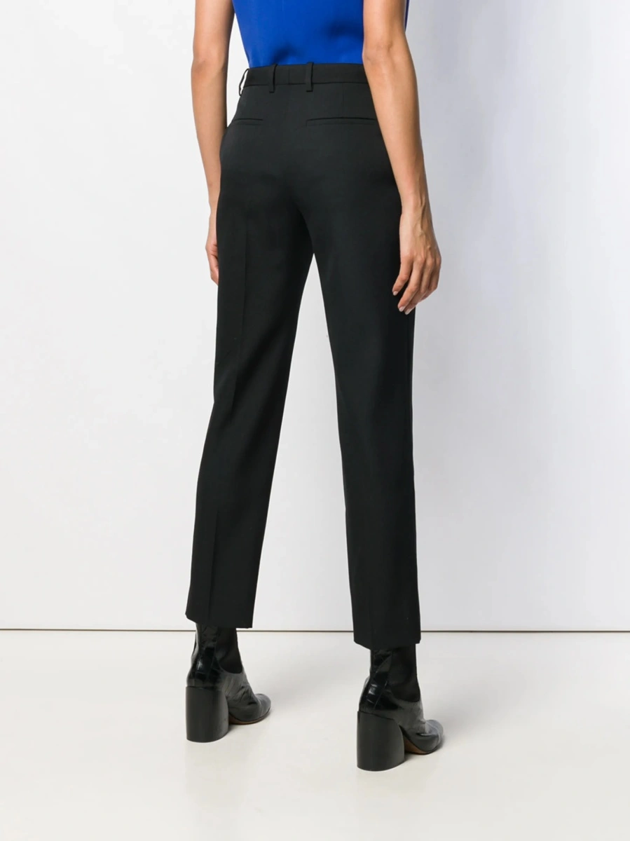 Pantaloni eleganti Givenchy negri din matase si vascoza - Img 4