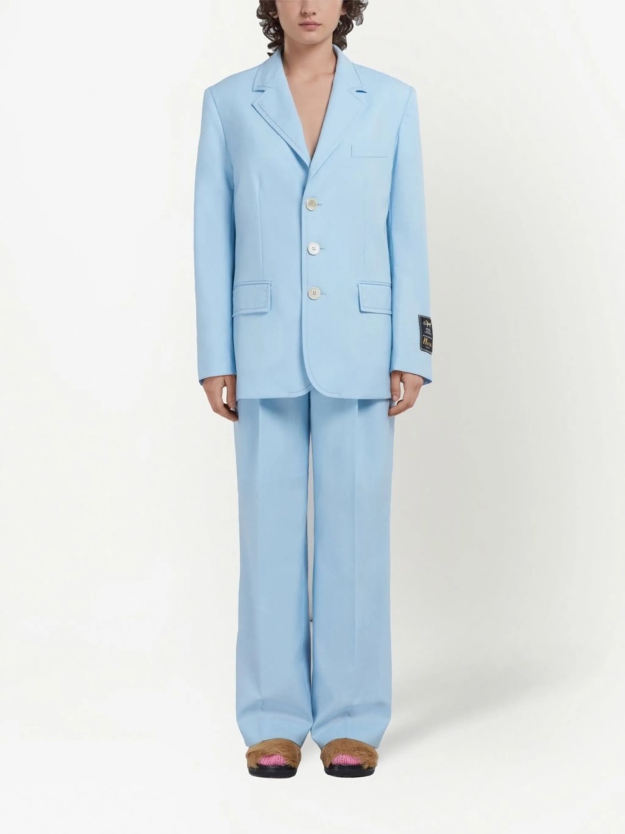 Pantaloni eleganti Marni albastri - Img 2