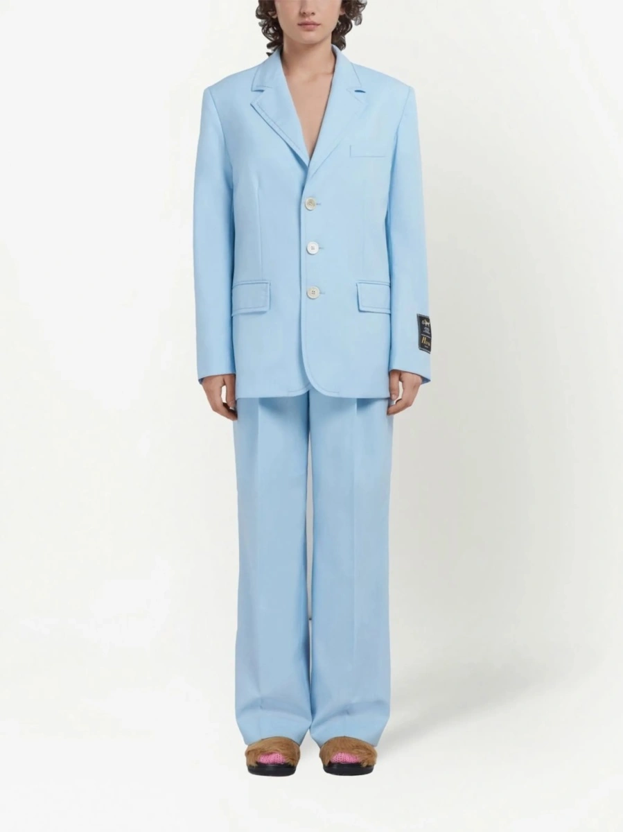 Pantaloni eleganti Marni albastri - Img 2